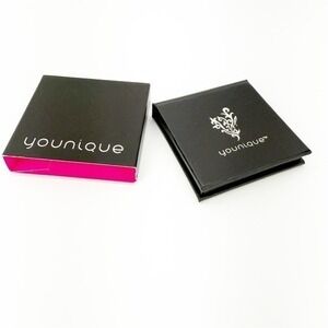 Younique Empty Magnetic Makeup Palette Black Square Single Pan Travel Case